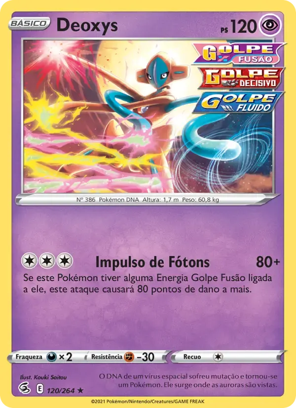 Deoxys — Golpe Fusão 120 Portuguese Pokémon card