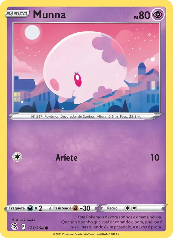 Munna — Golpe Fusão 121 Portuguese Pokémon card