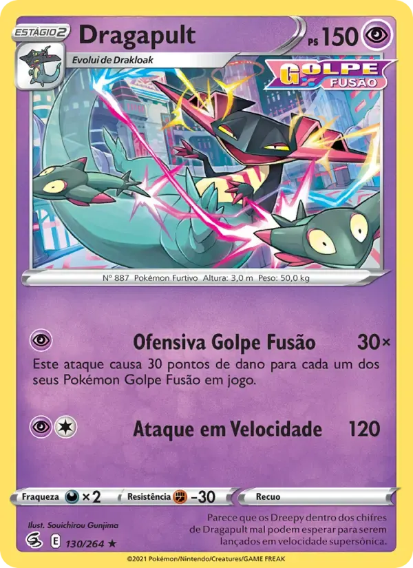 Dragapult — Golpe Fusão 130 Portuguese Pokémon card