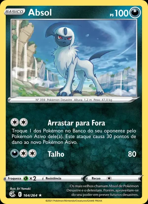 Absol — Golpe Fusão 164 Portuguese Pokémon card