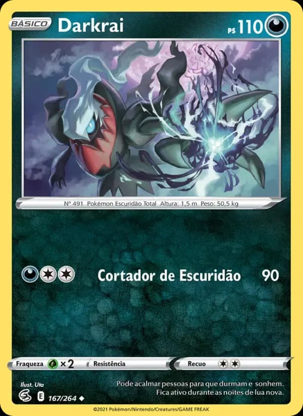 Darkrai — Golpe Fusão 167 Portuguese Pokémon card