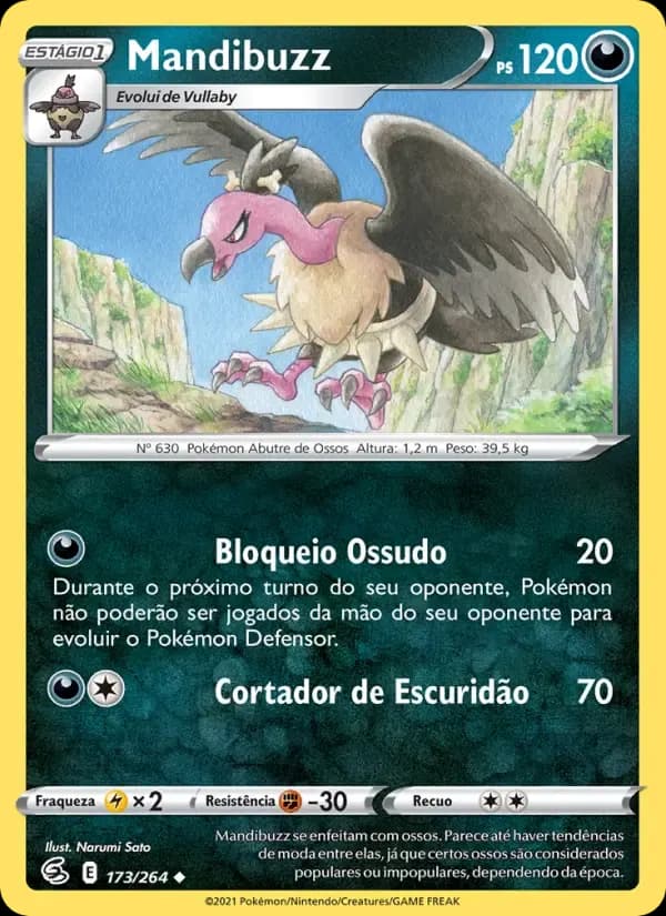 Mandibuzz — Golpe Fusão 173 Portuguese Pokémon card