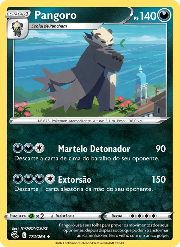 Pangoro — Golpe Fusão 174 Portuguese Pokémon card