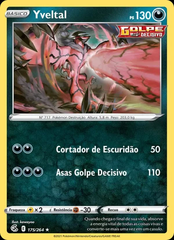 Yveltal — Golpe Fusão 175 Portuguese Pokémon card