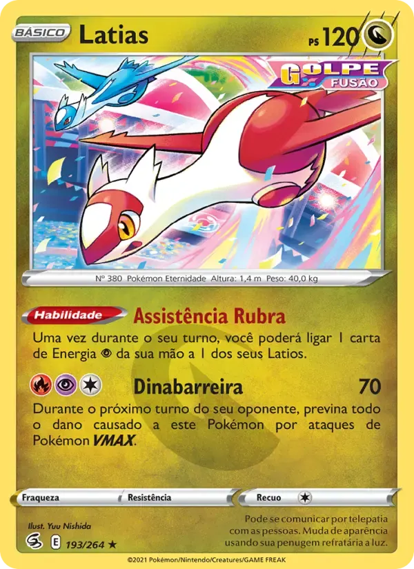 Latias — Golpe Fusão 193 Portuguese Pokémon card