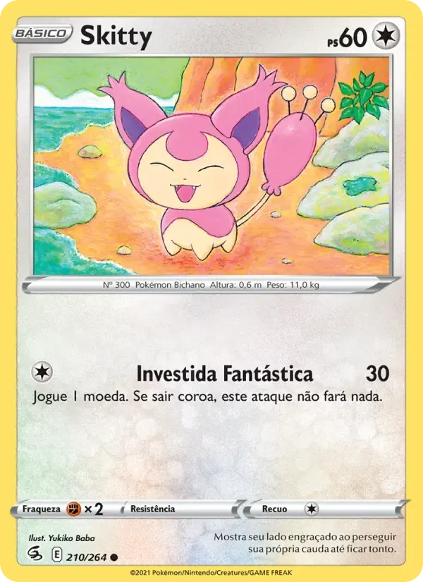 Skitty — Golpe Fusão 210 Portuguese Pokémon card