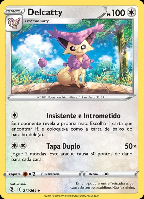Delcatty — Golpe Fusão 211 Portuguese Pokémon card