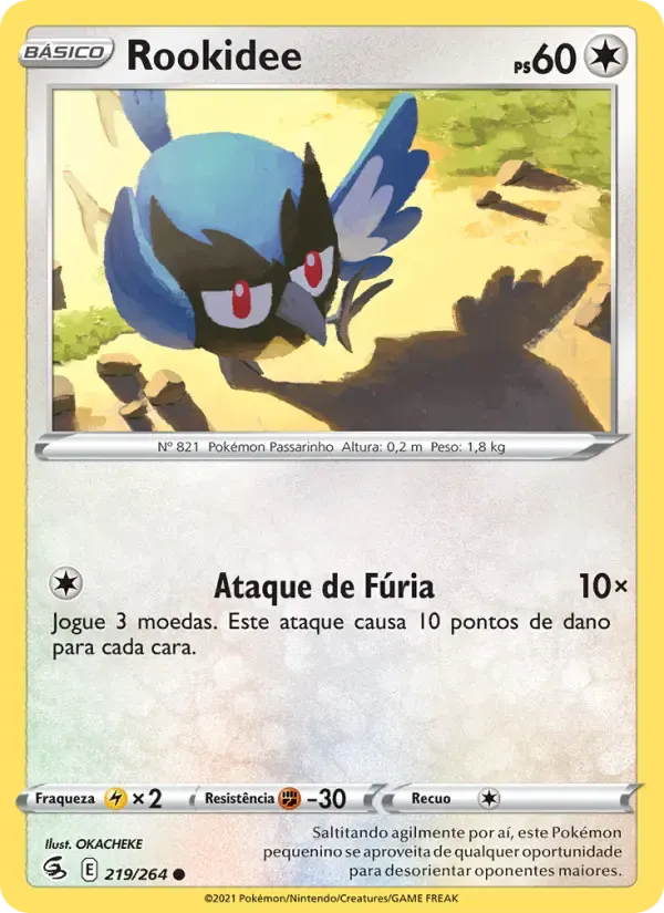 Rookidee — Golpe Fusão 219 Portuguese Pokémon card