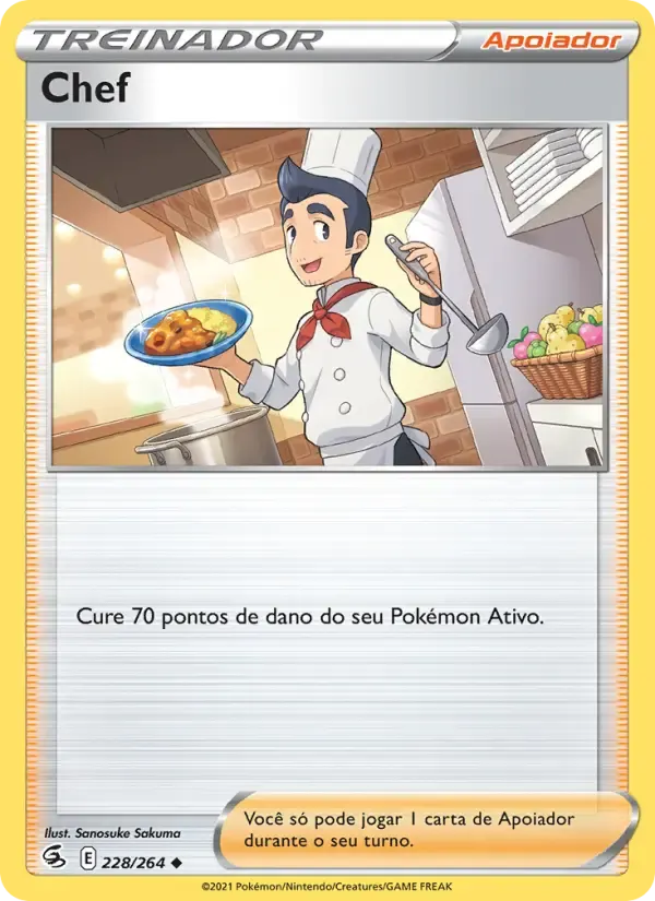 Chef — Golpe Fusão 228 Portuguese Pokémon card