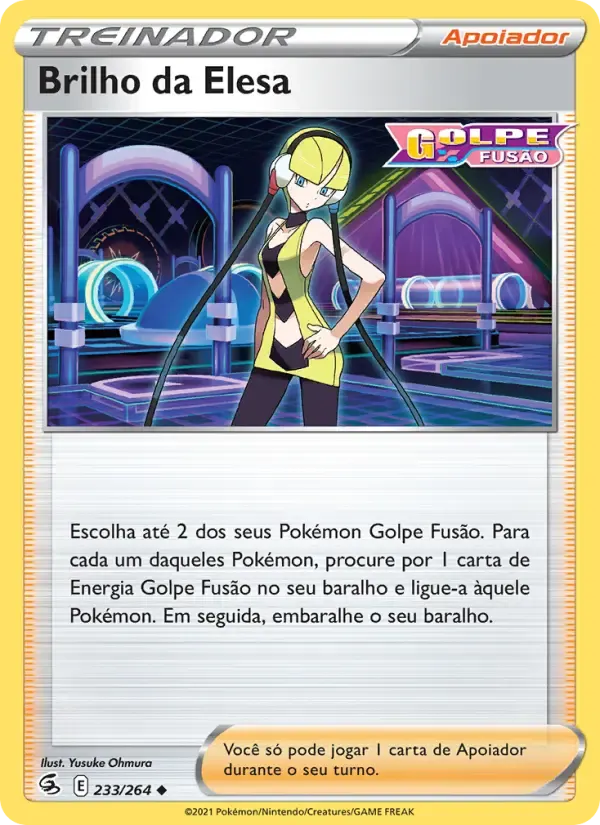 Brilho da Elesa — Golpe Fusão 233 Portuguese Pokémon card