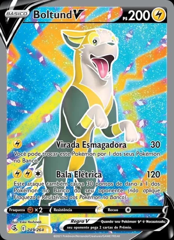 Boltund V — Golpe Fusão 249 Portuguese Pokémon card