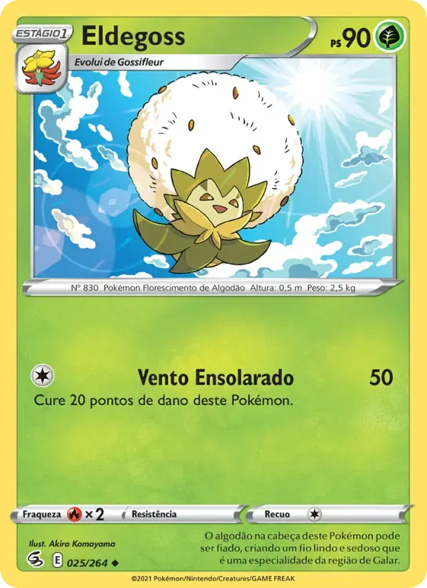 Eldegoss — Golpe Fusão 25 Portuguese Pokémon card
