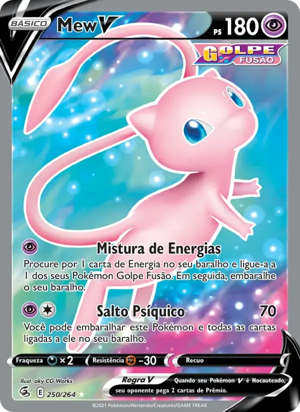 Mew V — Golpe Fusão 250 Portuguese Pokémon card