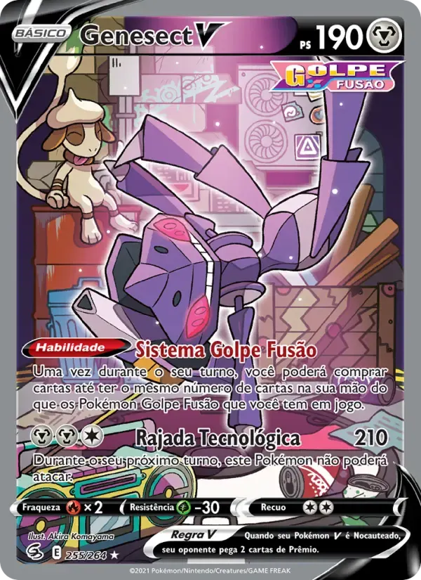 Genesect V — Golpe Fusão 255 Portuguese Pokémon card