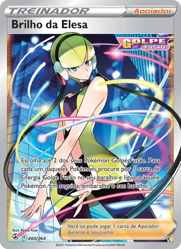 Brilho da Elesa — Golpe Fusão 260 Portuguese Pokémon card