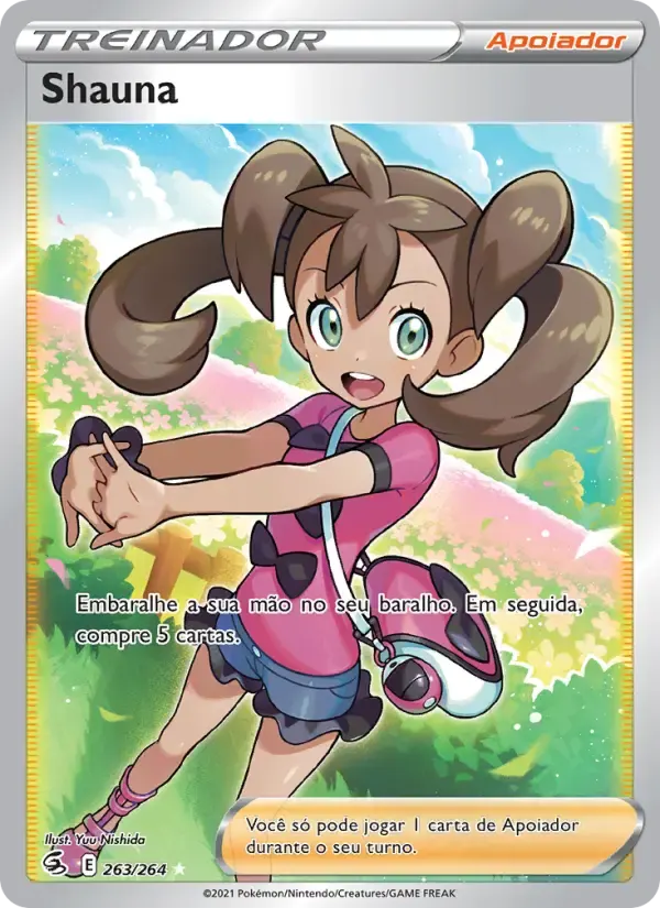Shauna — Golpe Fusão 263 Portuguese Pokémon card