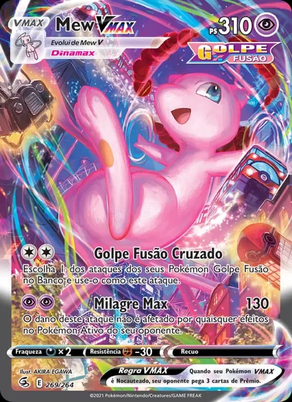 Mew VMAX — Golpe Fusão 269 Portuguese Pokémon card