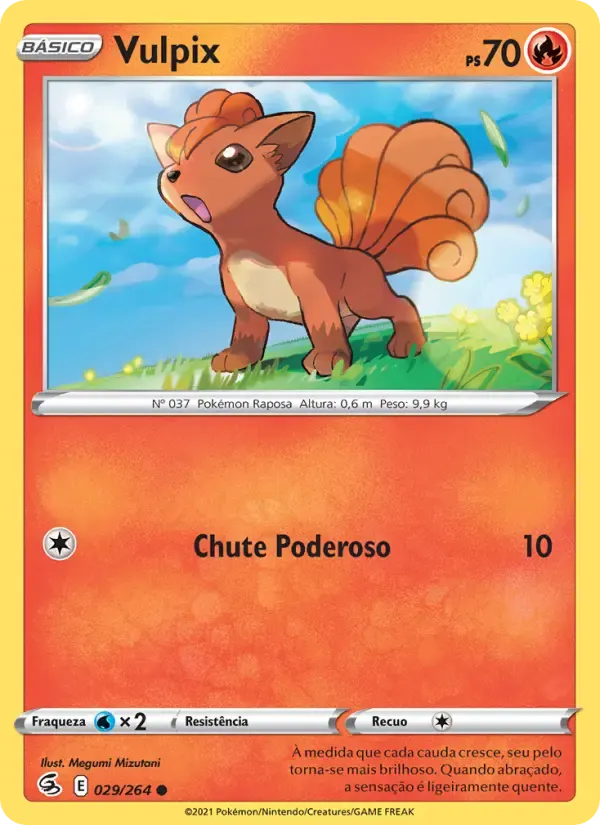 Vulpix — Golpe Fusão 29 Portuguese Pokémon card
