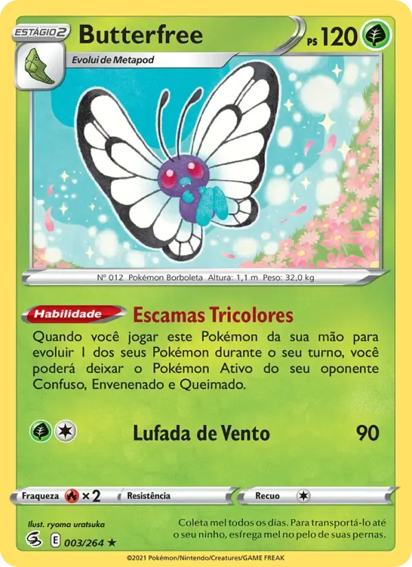 Butterfree — Golpe Fusão 3 Portuguese Pokémon card