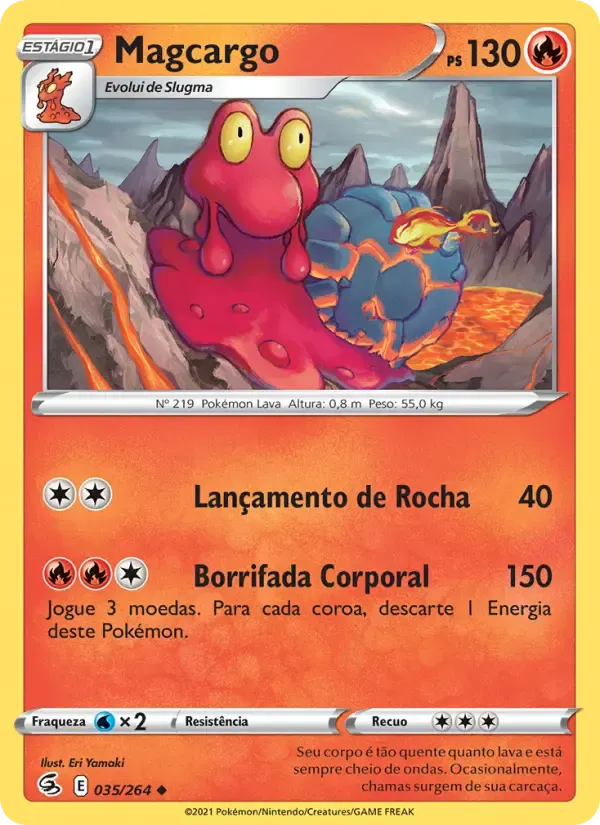 Magcargo — Golpe Fusão 35 Portuguese Pokémon card