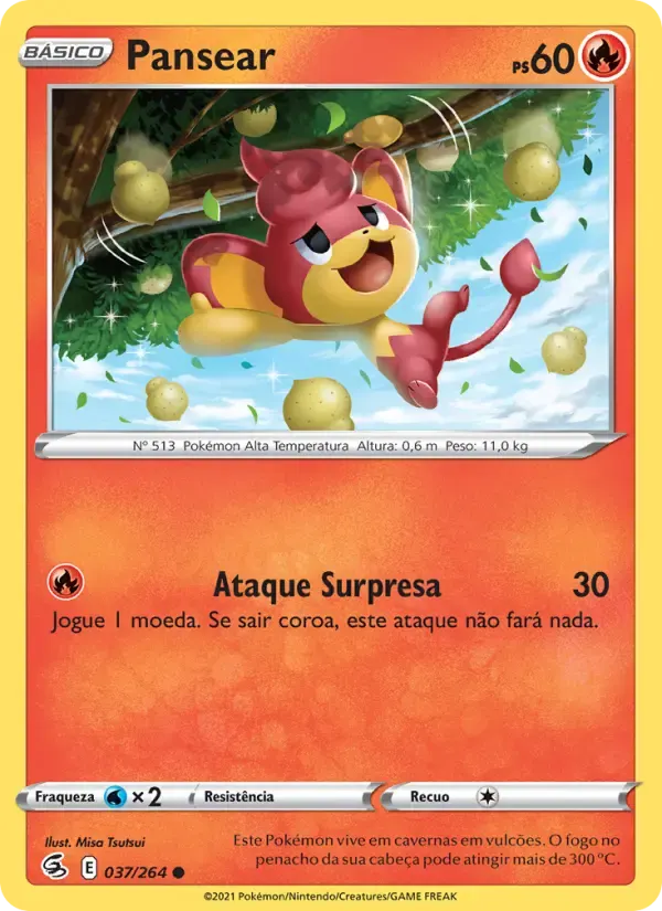 Pansear — Golpe Fusão 37 Portuguese Pokémon card