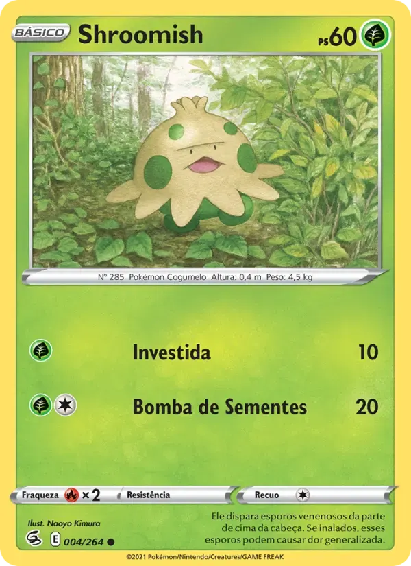 Shroomish — Golpe Fusão 4 Portuguese Pokémon card