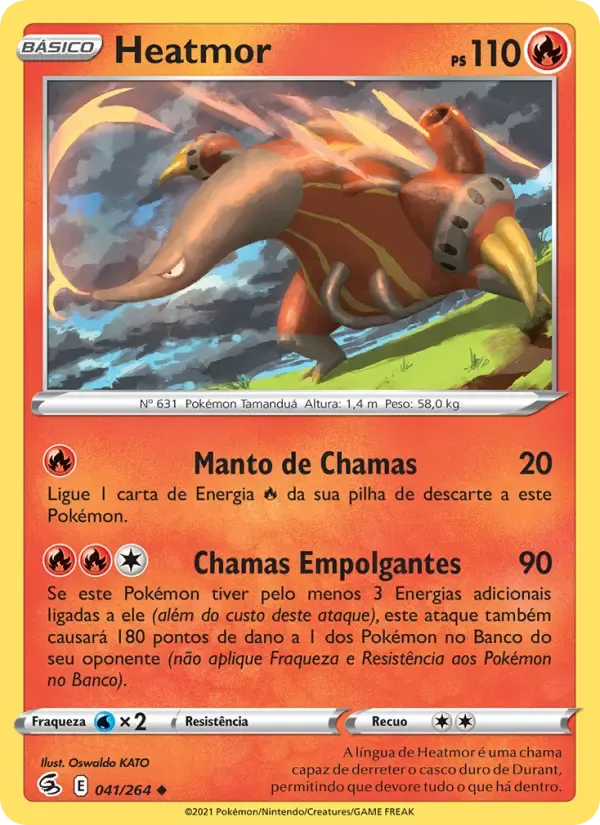 Heatmor — Golpe Fusão 41 Portuguese Pokémon card