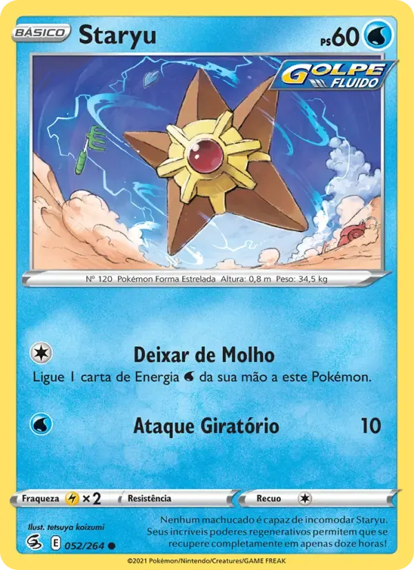 Staryu — Golpe Fusão 52 Portuguese Pokémon card