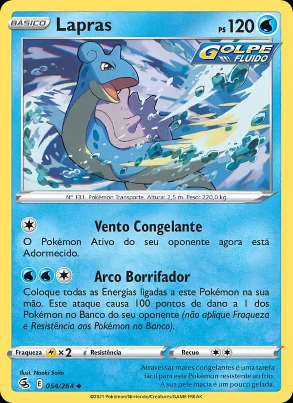 Lapras — Golpe Fusão 54 Portuguese Pokémon card