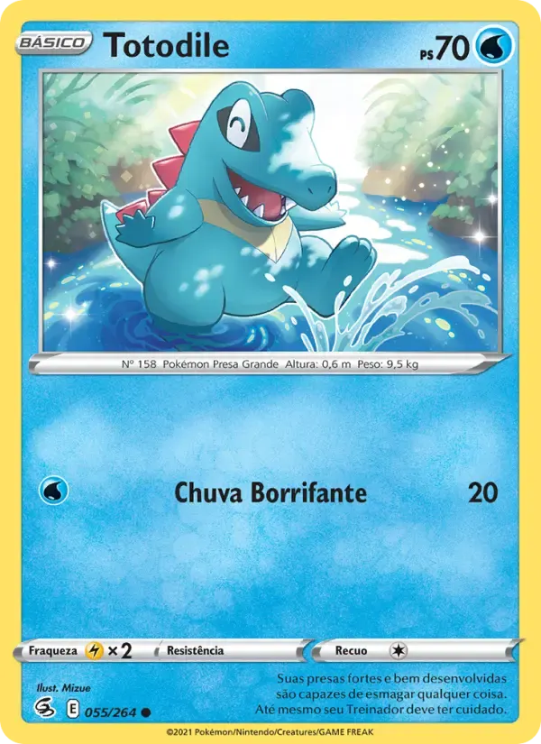 Totodile — Golpe Fusão 55 Portuguese Pokémon card