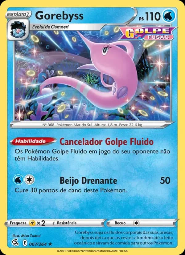 Gorebyss — Golpe Fusão 67 Portuguese Pokémon card