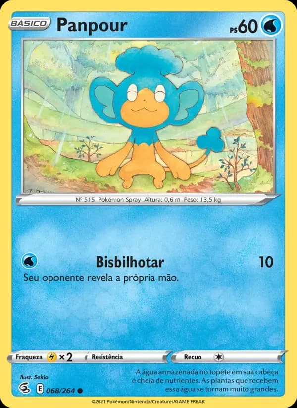 Panpour — Golpe Fusão 68 Portuguese Pokémon card