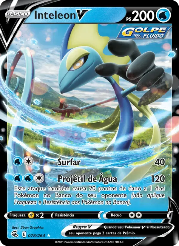 Inteleon V — Golpe Fusão 78 Portuguese Pokémon card