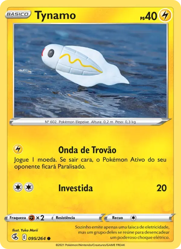 Tynamo — Golpe Fusão 95 Portuguese Pokémon card