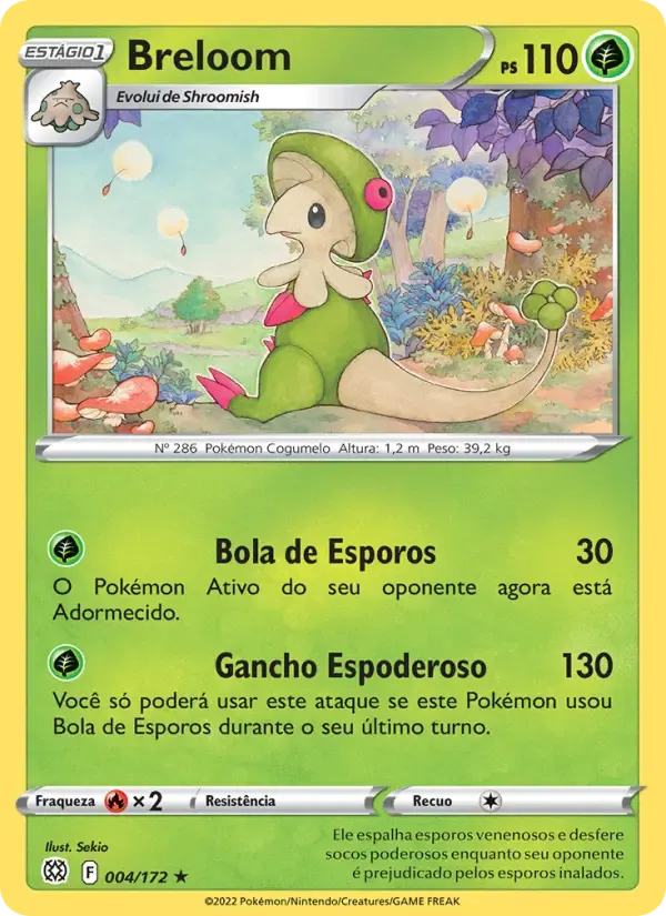 Breloom — Astros Cintilantes 4 Portuguese Pokémon card