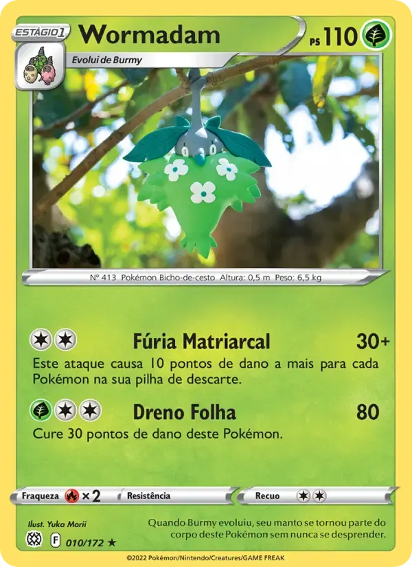 Wormadam — Astros Cintilantes 10 Portuguese Pokémon card