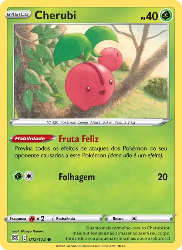 Cherubi — Astros Cintilantes 12 Portuguese Pokémon card