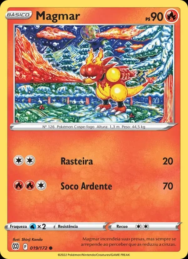 Magmar — Astros Cintilantes 19 Portuguese Pokémon card