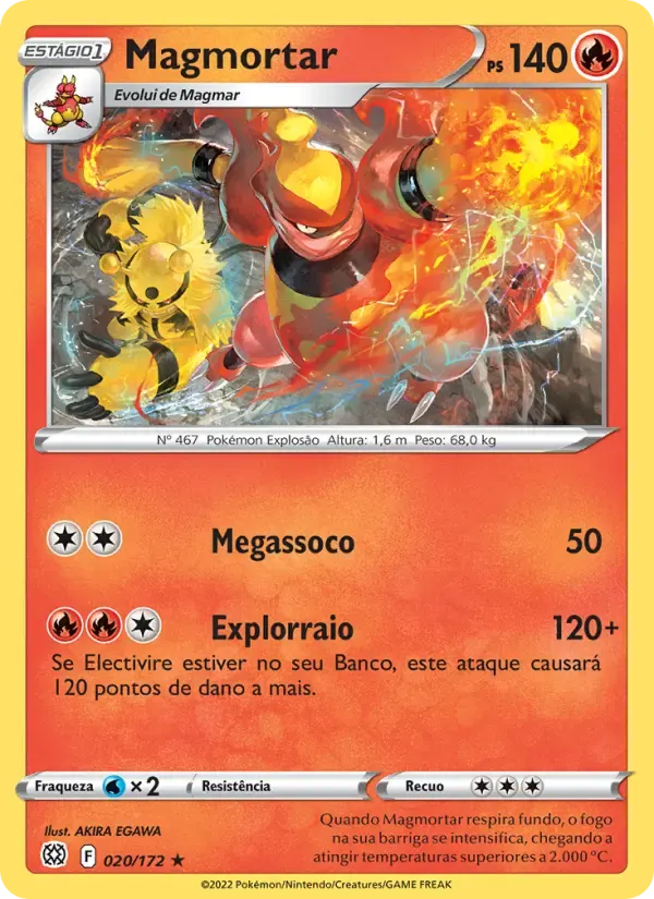 Magmortar — Astros Cintilantes 20 Portuguese Pokémon card