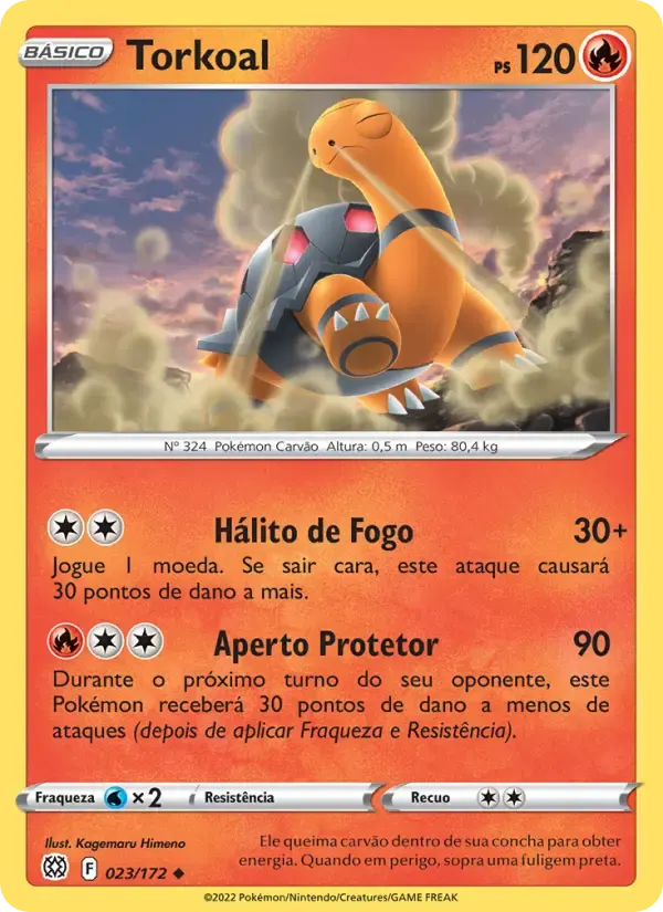 Torkoal — Astros Cintilantes 23 Portuguese Pokémon card