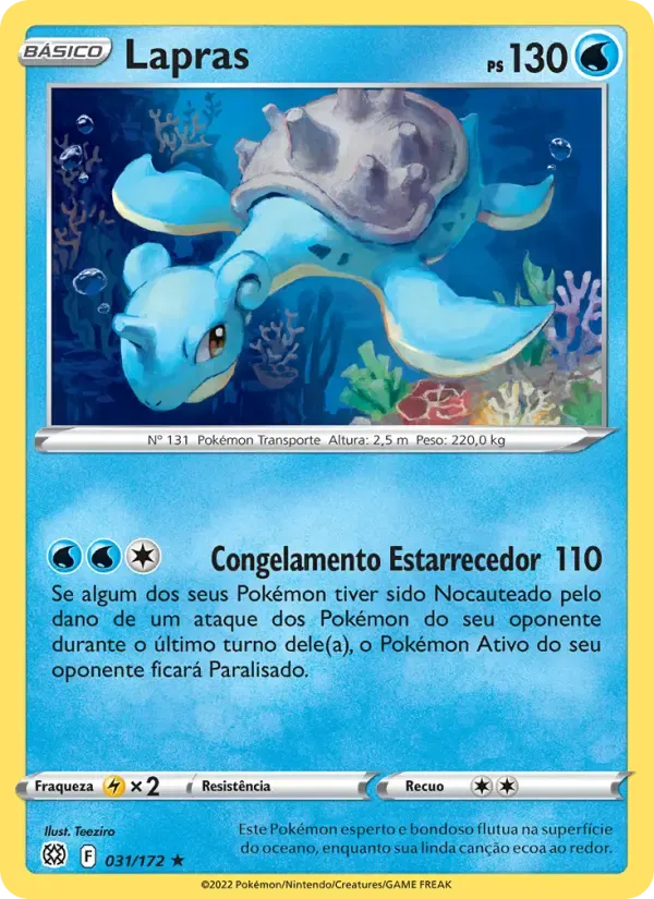 Lapras — Astros Cintilantes 31 Portuguese Pokémon card