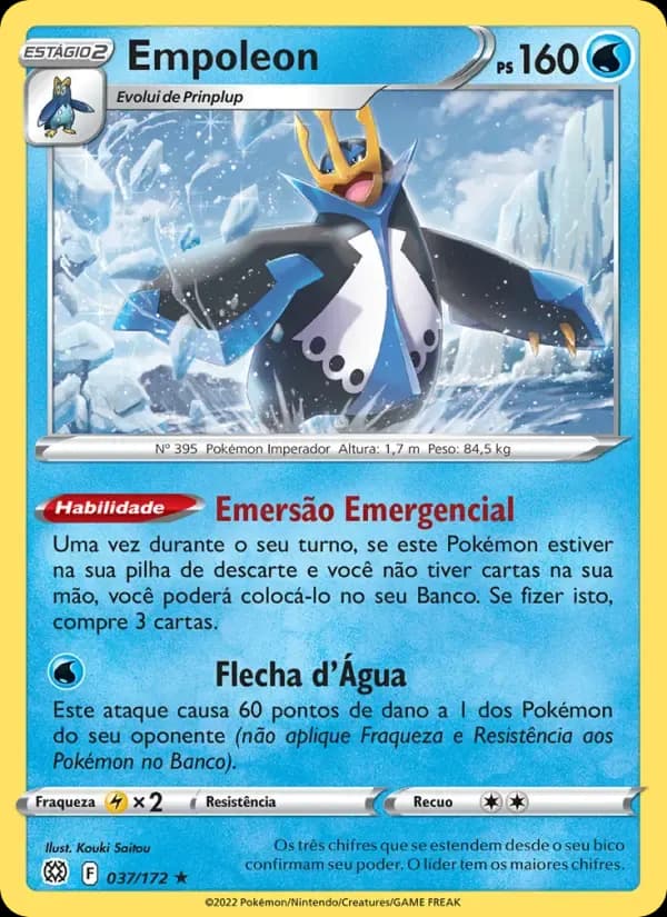 Empoleon — Astros Cintilantes 37 Portuguese Pokémon card