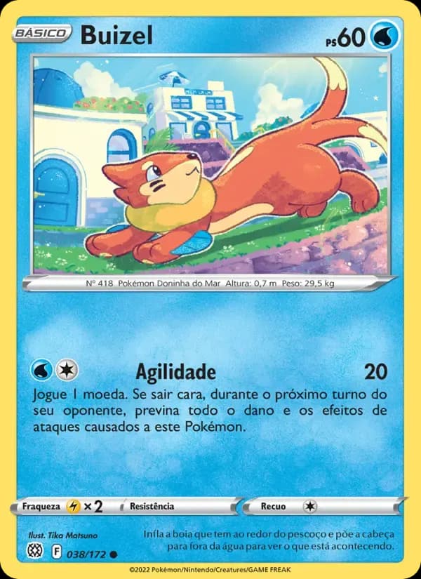 Buizel — Astros Cintilantes 38 Portuguese Pokémon card