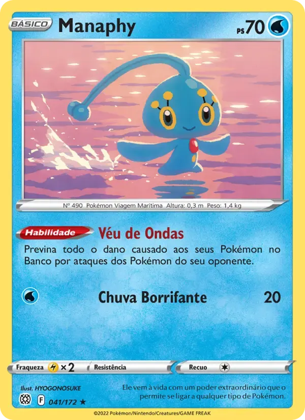 Manaphy — Astros Cintilantes 41 Portuguese Pokémon card
