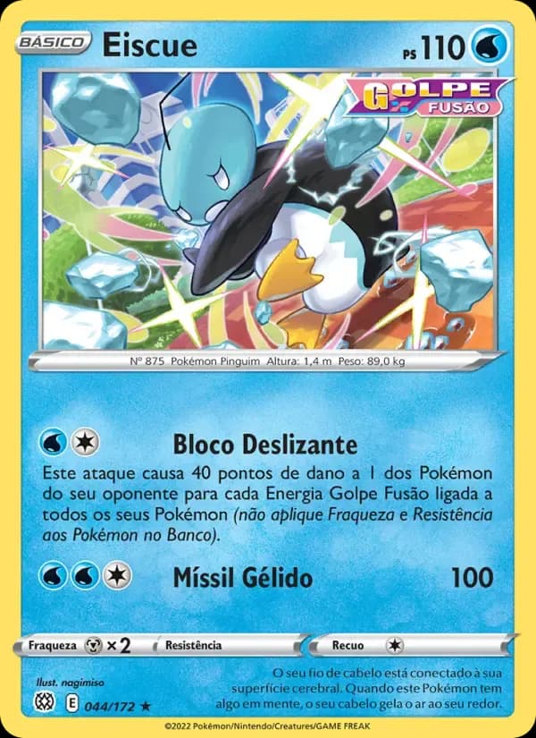 Eiscue — Astros Cintilantes 44 Portuguese Pokémon card