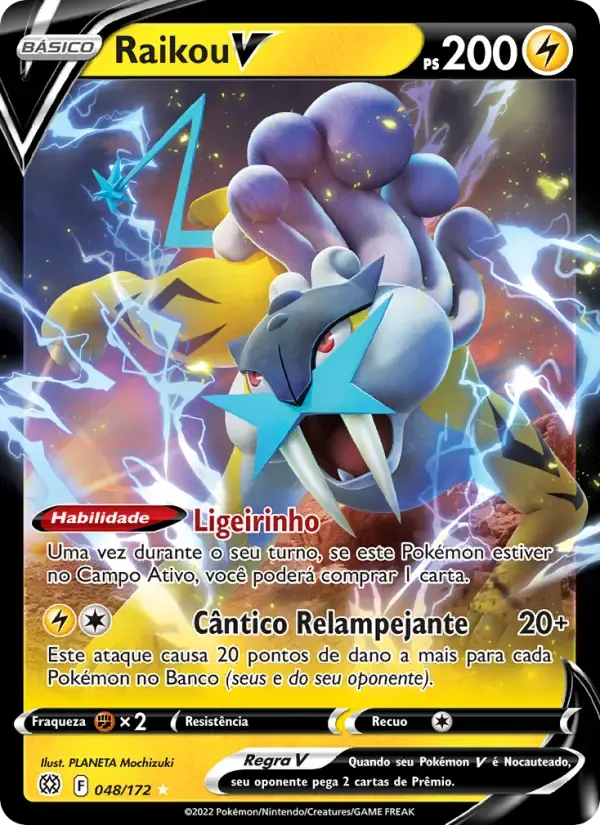 Raikou V — Astros Cintilantes 48 Portuguese Pokémon card