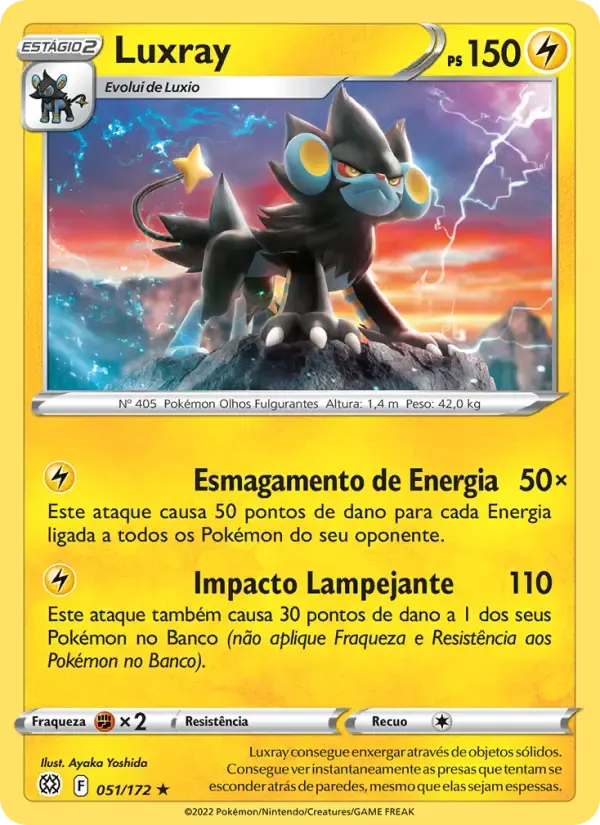 Luxray — Astros Cintilantes 51 Portuguese Pokémon card