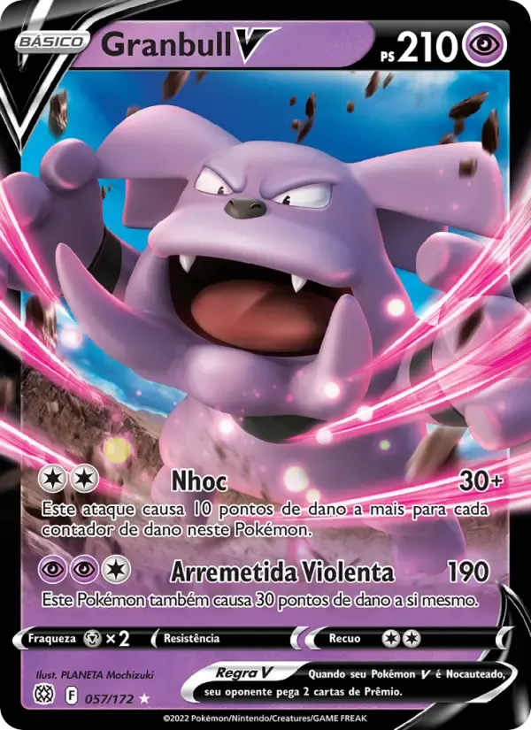 Granbull V — Astros Cintilantes 57 Portuguese Pokémon card