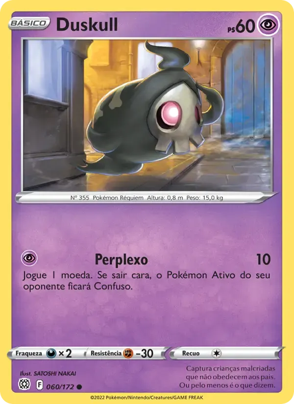 Duskull — Astros Cintilantes 60 Portuguese Pokémon card