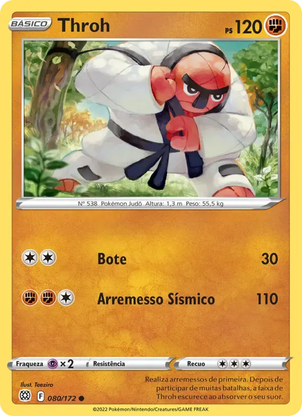 Throh — Astros Cintilantes 80 Portuguese Pokémon card